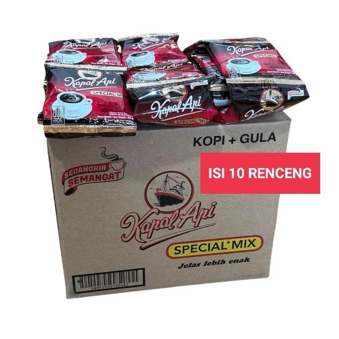 

10 Renceng Kapal Api Special Mix 25g Coffee Kopi Robusta Bubuk Powder