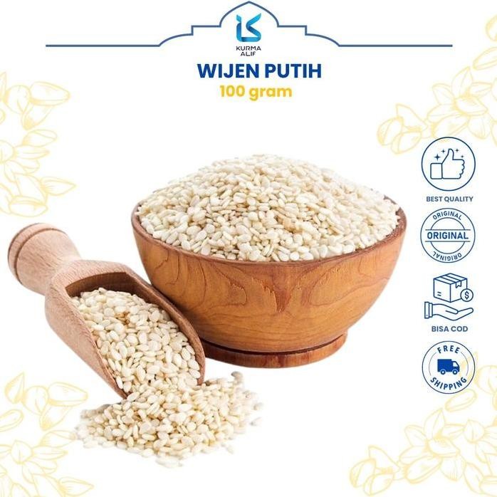 

Terlaris Biji Wijen Putih 100Gr / Biji Wijen Mentah Sesamee Sed Taburan Makanan