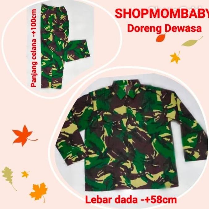 baju tni loreng doreng dewasa tentara l19