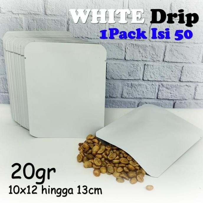 

Produk Baru!! (50 pcs) Kemasan Sachet Kopi untuk Drip Bag Coffee Warna Putih