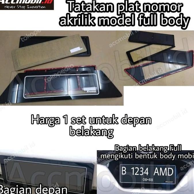 Plat nomor mobil frame plat nomor akrilik model full body custom