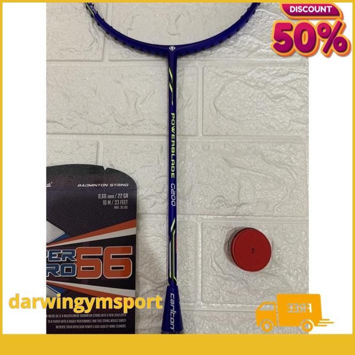 RAKET BADMINTON CARLTON POWERBLADE C200 +GRIP ORIGINAL BEST PRODUK