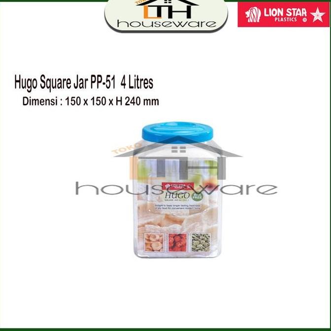 

Produk Baru!! TOPLES/TEMPAT SELAI SEGI 4 L-HUGO SQUARE JAR 201 -LION STAR PP-51