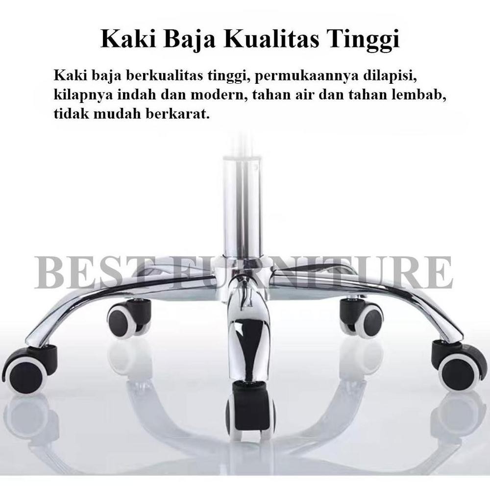 Kursi Staff Kursi Kantor Kursi Jaring Multifungsi Hidrolik + Kaki Stainless