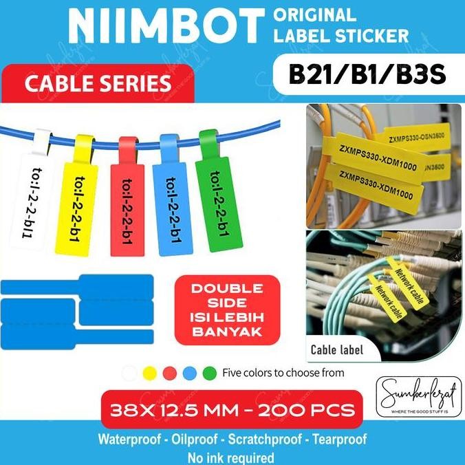 

new label stiker niimbot b21 b1 b3s cable kabel lan tag label sticker