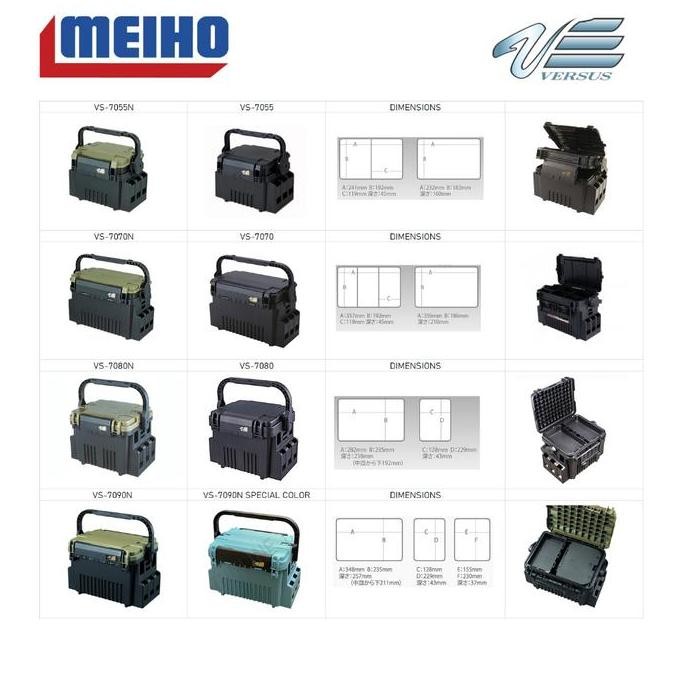 Meiho Versus Run Gun System Vs 7055 7055N 7070 7070N 7080 7080N 7090N Tackle Box Kotak Pancing