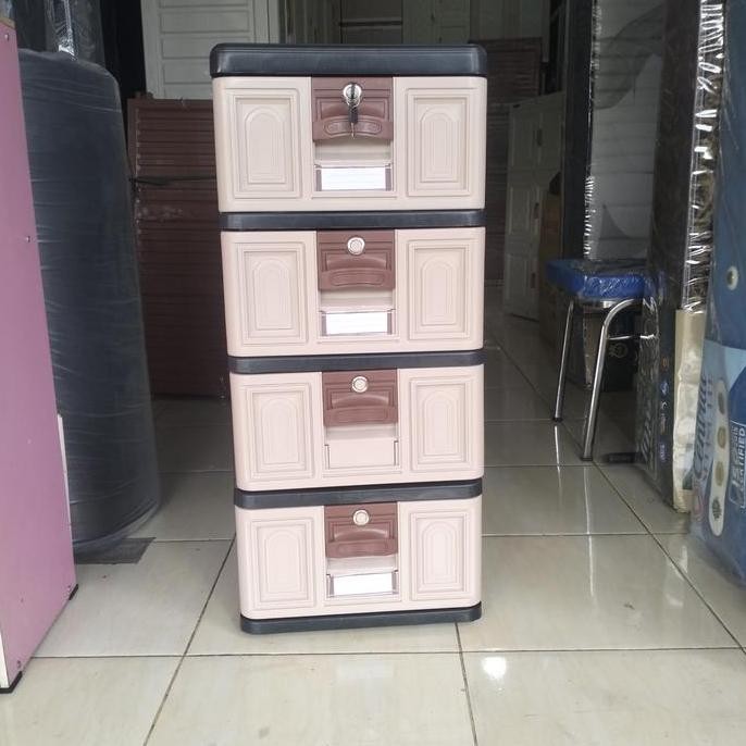 lemari laci susun 4 plastik