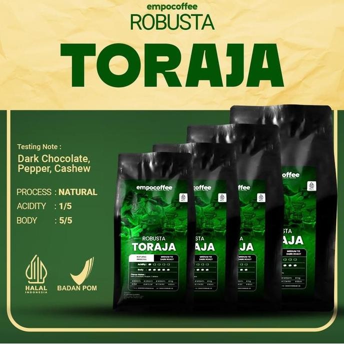 

BIJI KOPI BUBUK ROBUSTA TORAJA SAPAN COFFEE ROAST BEANS ESPRESSO COFFE TERMURAH