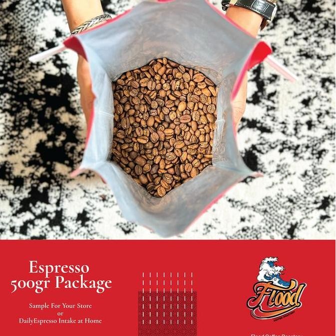 

500GR FLOOD ESPRESSO ROASTED COFFEE BEANS (SEMUA VARIAN BIJI KOPI) TERMURAH