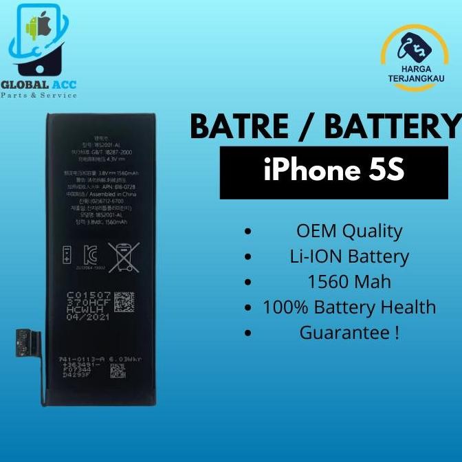 baterai battery batre iphone 5 / 5s / 5c original 100% ori -