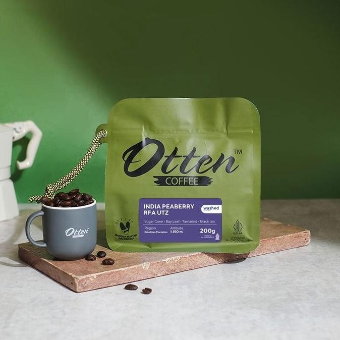 

KOPI ARABICA INDIA PEABERRY RFA UTZ KOLARKHAN PLANTATION 200G - BIJI / BUBUK KOPI - OTTEN COFFEE TERMURAH