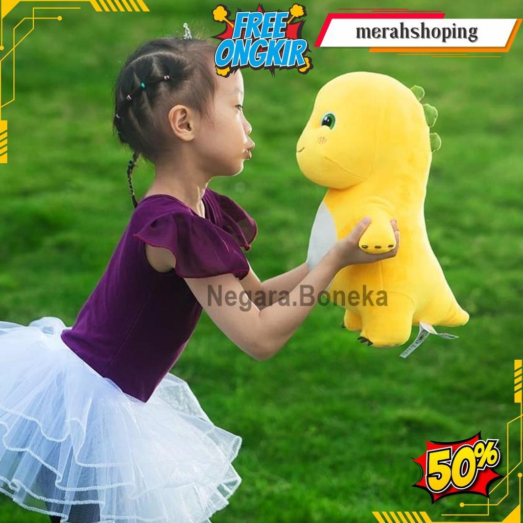 Ready Original Official Naloong Plush Boneka Dino Kuning Yellow Dinosaur Milk Dragon Cartoon Kartun 