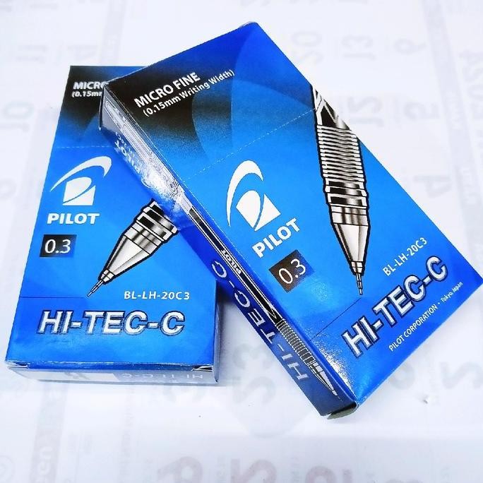 

TERLARIS - Pulpen Pilot Hi-TEC-C MiCRO FINE 0.3/0.4mm isi 12 pcs - Hitam/Biru - Tinta