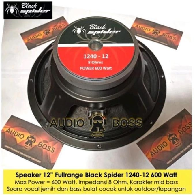 Speaker Fullrange 12 in Black Spider 1240 - 12 Mid Bass Lapangan
