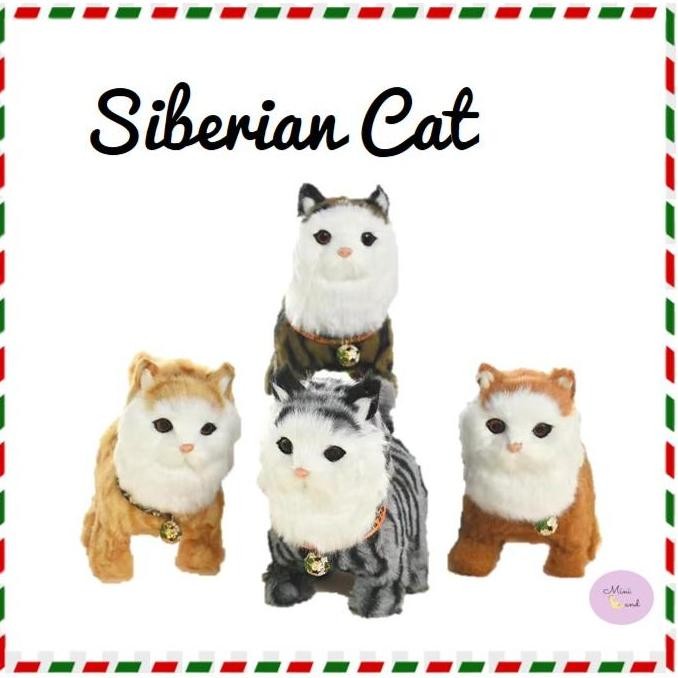 Boneka Kucing Bisa Bergerak/ Boneka Kucing Siberia/ Boneka Kucing