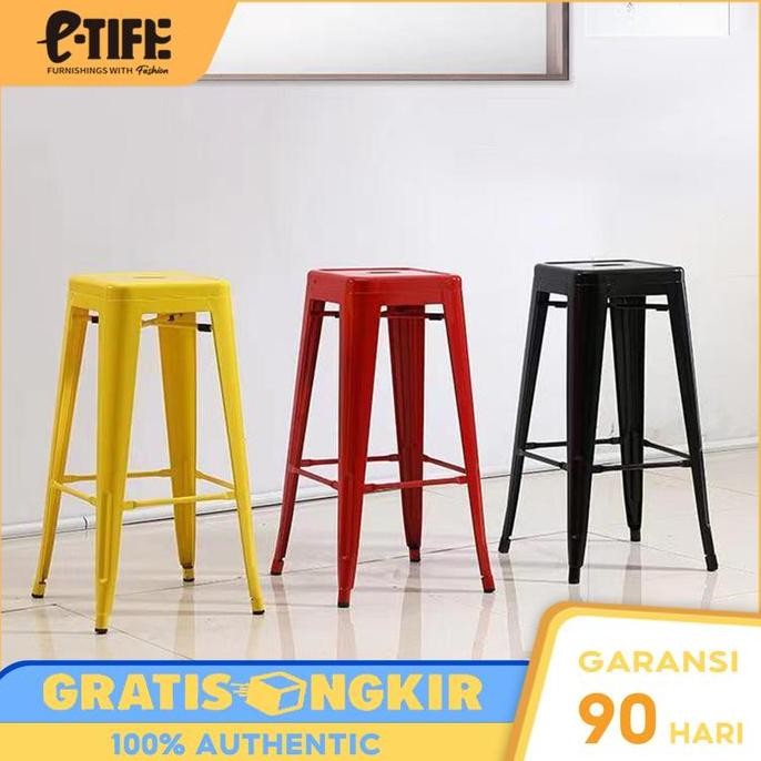 E-Tife Kursi Makan / Kursi / Kursi Besi / Kursi Bar /Kursi Tinggi /Kursi Toko Kopi /Kursi Toko Teh S