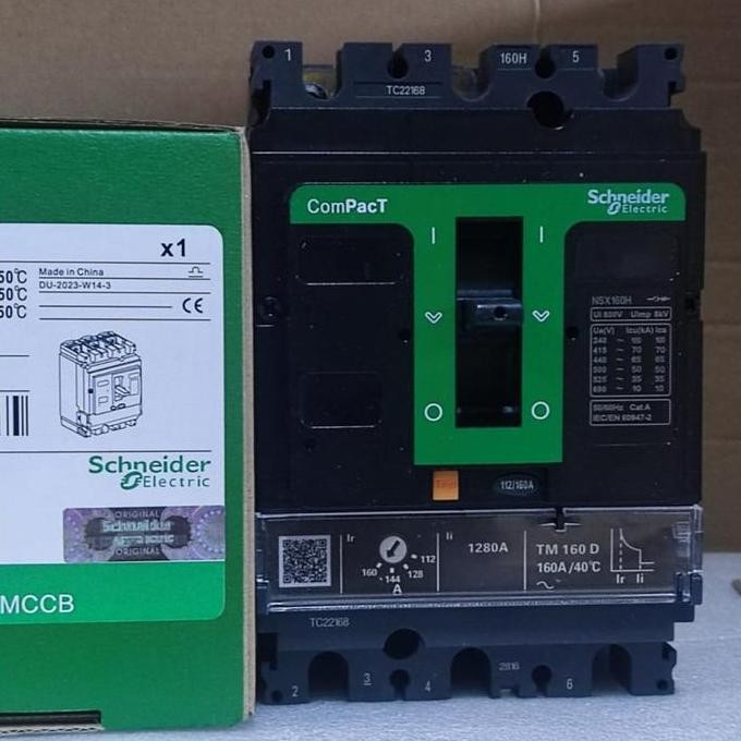 Mccb Circuit Breaker Nsx160H 3P 160A 112-160A 3P Nsx160H Tm160D 70Ka