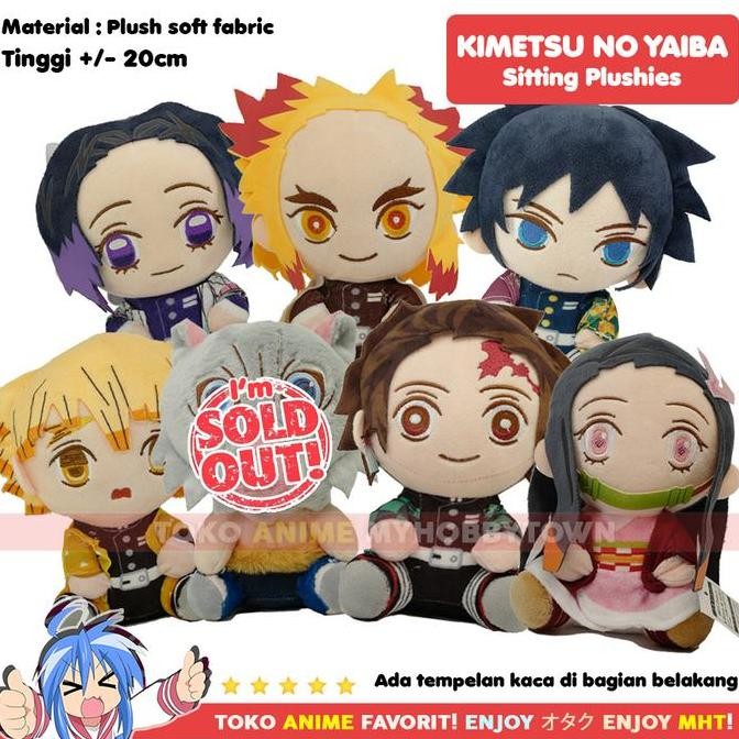 Boneka Anime Kimetsu no Yaiba Plushie Doll Tanjiro Nezuko Giyu Kocho