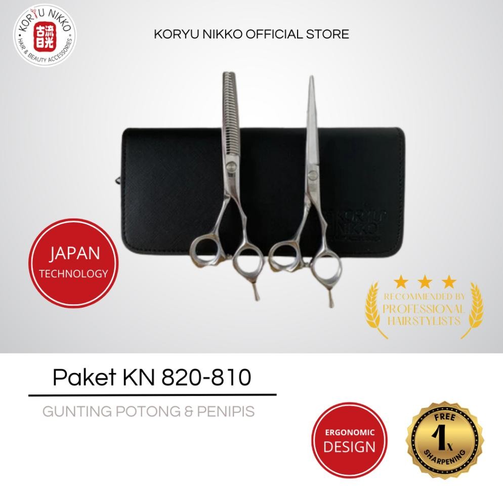 

terlaris koryu nikko - scissors - paket kn 820-810 - silver murah