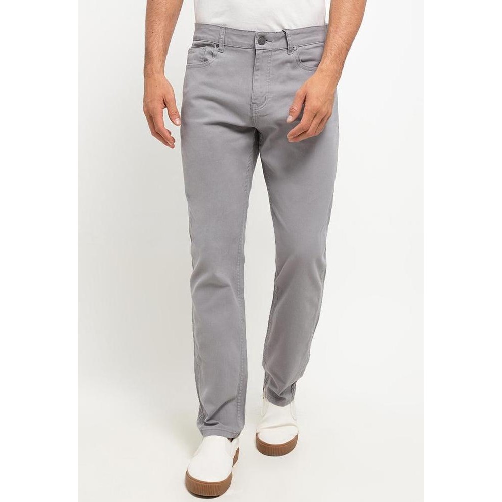 TRIPLE Celana Panjang Chinos Regular Slim (316 858 LGR)-Light Grey