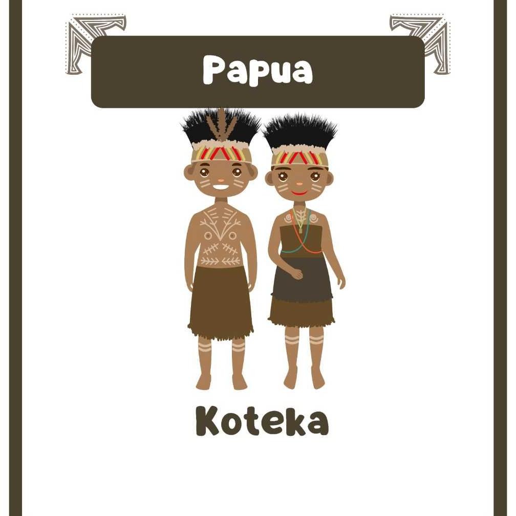 YZ Rok Rumbai Goni Anak Baju Adat Papua Katun