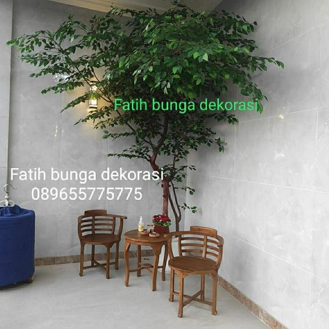 Murah Pohon Tinggi 2,5M/Pohon Besar Plastik/Bunga Artificial/Tanaman Sudut