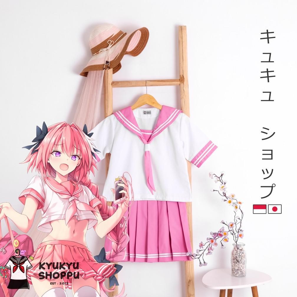 YZ KYUKYUKYUSHOPPU - Seifuku Astolfo FGO Costume (Ky002c) | Cosplay Kostum Seragam Sekolah High Qual