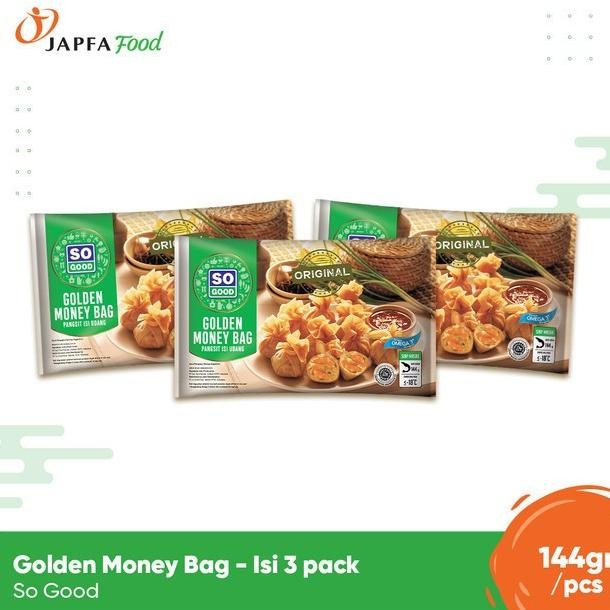 

Promo So Good Golden Money Bag / Lumpia Udang 144 Gr - Isi 3 Pack