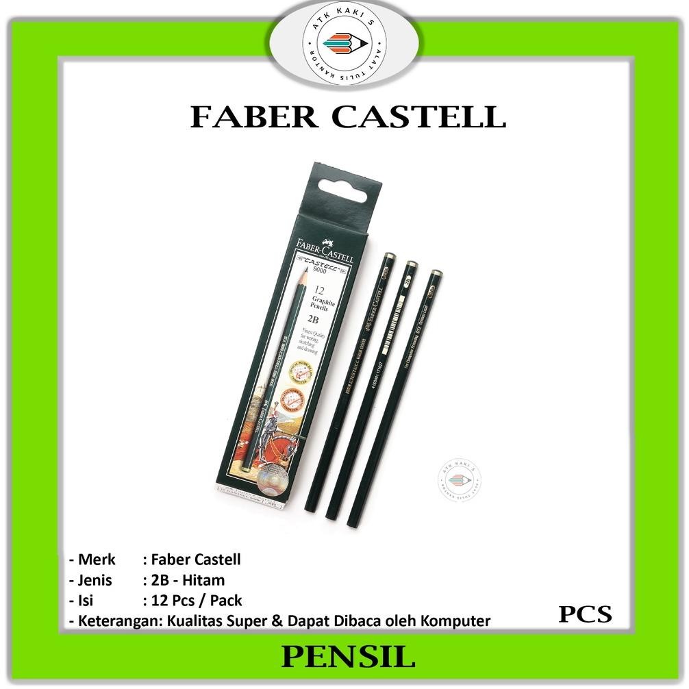 

FABER CASTELL - Pencil Tulis FB 9000 2B - Varian Pensil Ujian - LUSIN