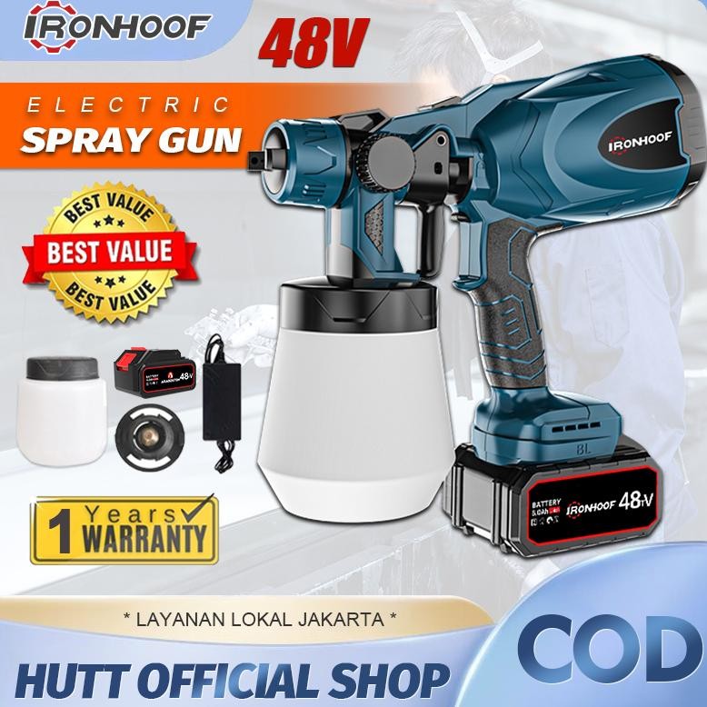 RADEN IRONHOOF Pistol Semprotan Cat Listrik Tanpa Kabel Electric Spray Gun ELECTRIC Spray Gun Paint 