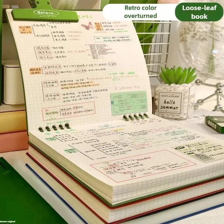 

Flip Notepad Grid Notebooks B5 Diary Leaf Notebook Sketch Book Stationery Journal Writing Pads Office School Supplies