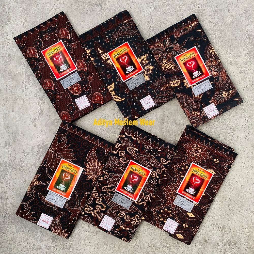 YZ Kain Jarik Batik Panjang Brown Coffee Cap Cent Batik Seserahan Pengantin