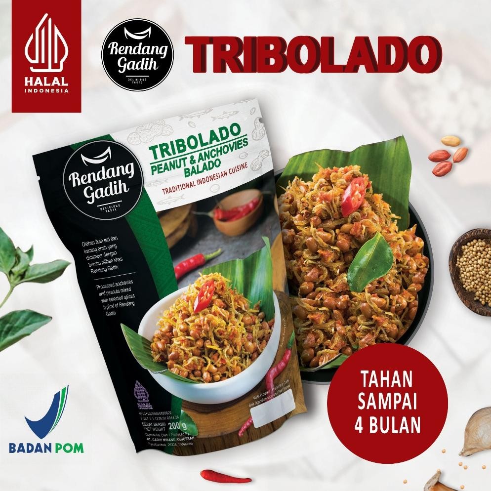 

Rendang Gadih Pyk - Tribolado Teri Kacang Balado 200 g