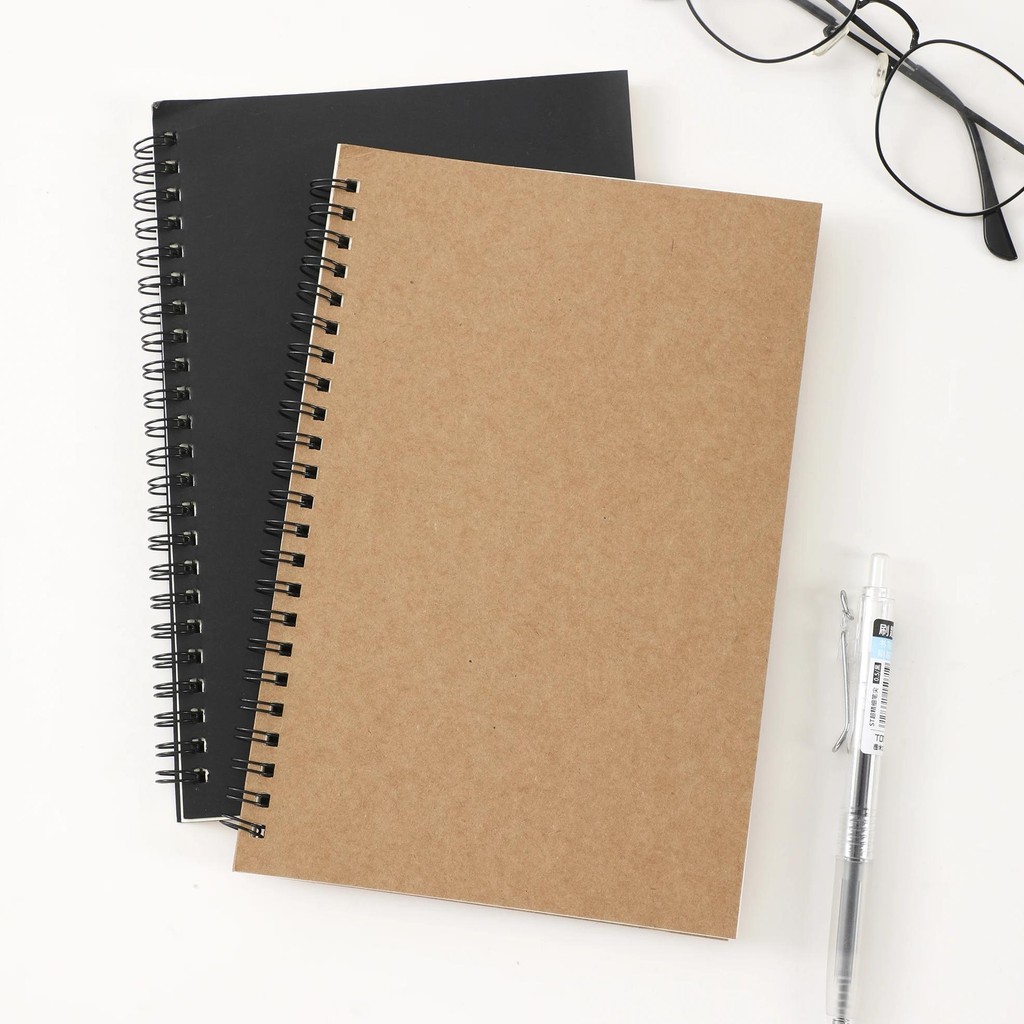 

1 Book Retro Spiral Coil Kraft Paper Notebook Sketchbook Painting Diary Drawing Painting Graffiti Office School Stationery