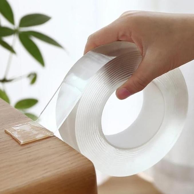 

Termurah Nano Double Tape 5cm x 5meter Transparan Selotip Isolasi Doubletape Bening