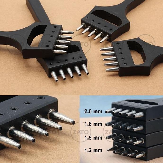 

baru black round stitching punch 6.5 mm - leather tools