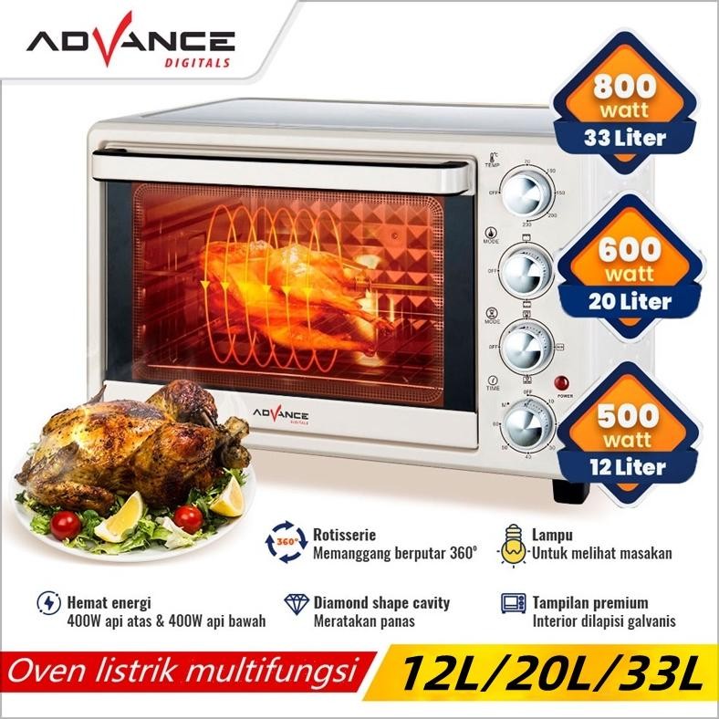 Garansi 1 TahunAdvance Oven Listrik Multifungsi 20L Oven Listrik Low Watt Electric Oven Kapasitas Be
