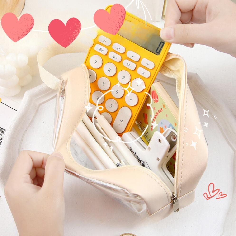 

Et-98 Tenno Kotak Pensil Lucu Transparant Tempat Alat Tulis Box Makeup Multifungsi Kapastias Besar Waterproof Anti Air Estetik Aesthetic Warna Pastel Macaroon Et-98