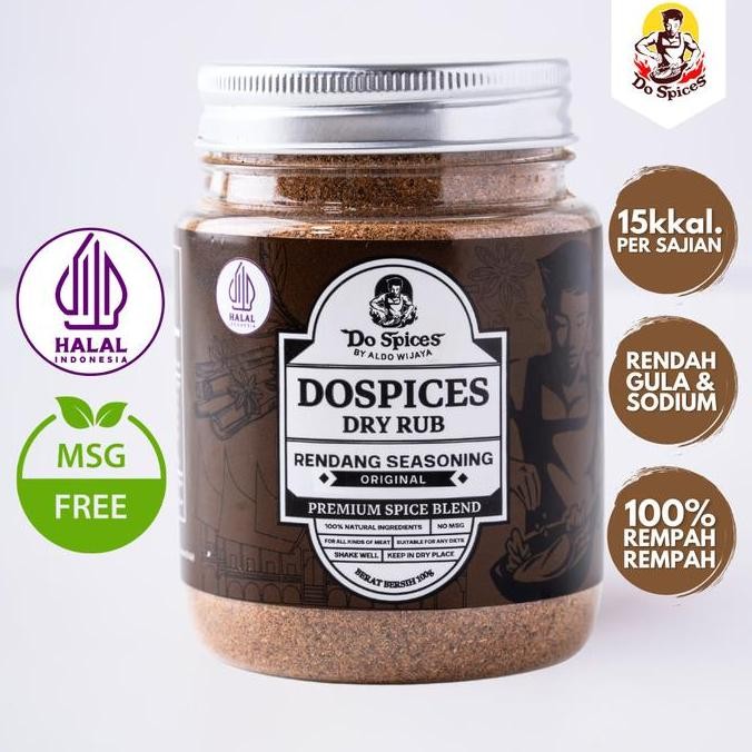 

Dospices Healthy Dry Rub [Rendang Seasoning] Bumbu Marinasi Rendah Kalori [100 Gr] Bubuk Rempah Instan Rendah gula Rendah lemak TU