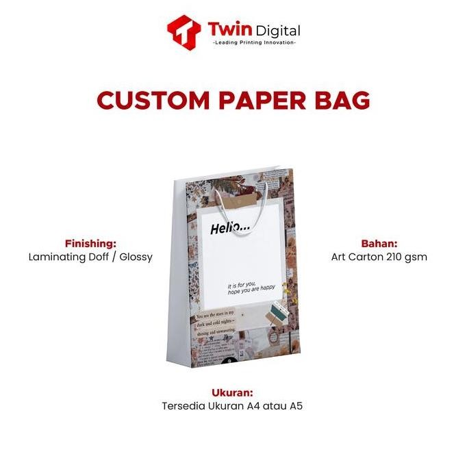 

Tersedia Print Custom Paper Bag / Tas Kertas Murah / Tas Kado / Tas Belanja
