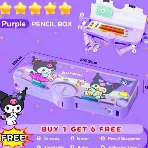 

Io-98 Tempat Pensil Multifungsi Motif Unicorn / Dinosaurus / Astronot Untuk Anak Tk/Kotak Pensil Pola Kartun Lapisan Ganda Tunggal Dengan Rautan Kapasitas Io-98