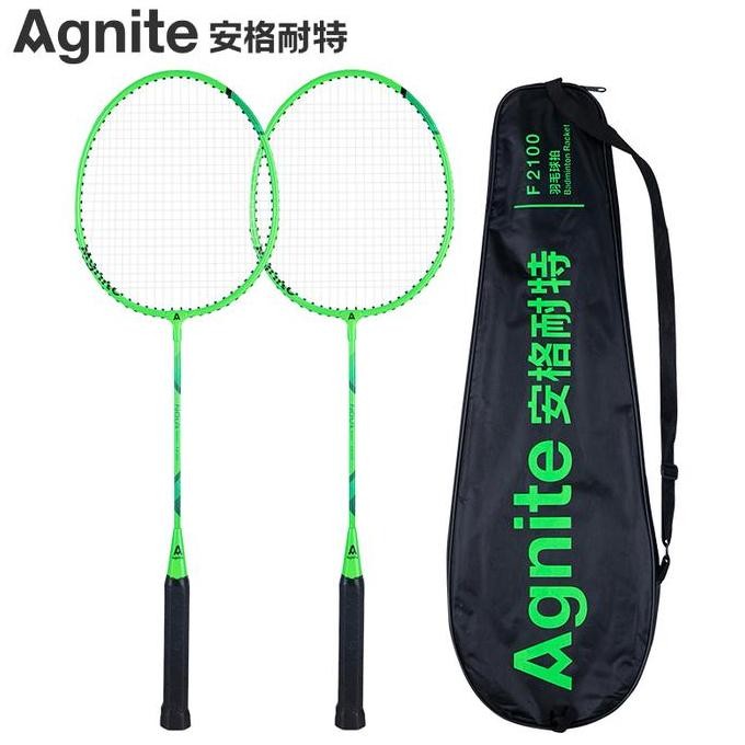 Termurah Deli Agnite Badminton Racket / Raket badminton Sepasang Hijau F2100