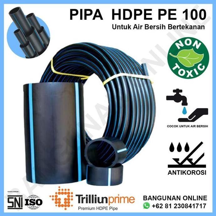 Pipa HDPE Selang HDPE 1/2" inch Hitam TrilliunPrime