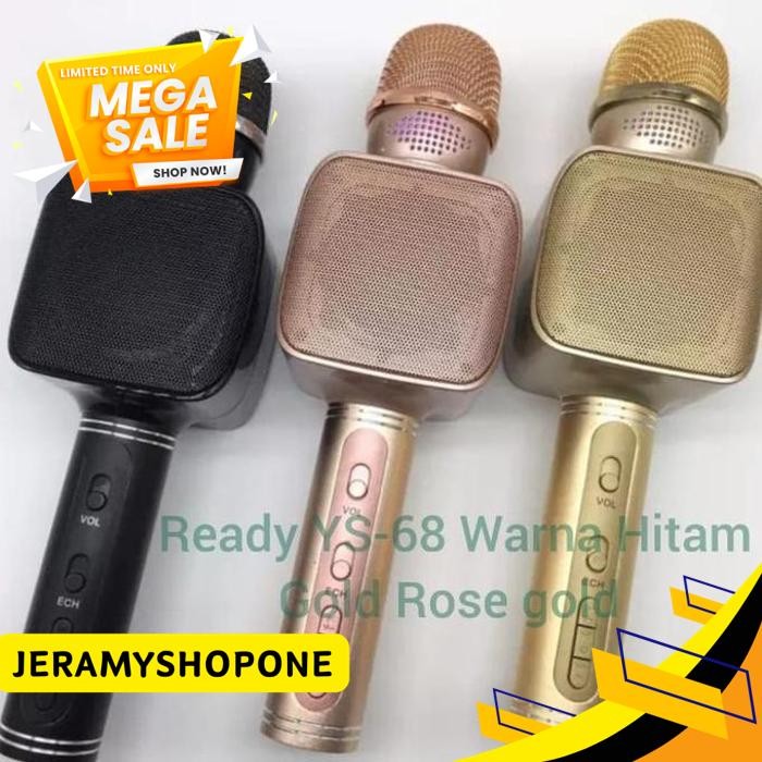 MIC SMULE YS 68 LED COLLOR SPEAKER BLUETOOTH YOSO ORIGINAL PRODUK TERBAIK 