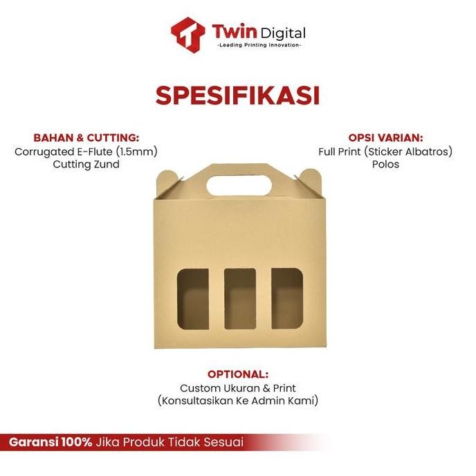 

Tersedia Packaging Box Kardus / Gift Box Isi 3 Toples Tabung - Dus Corrugated
