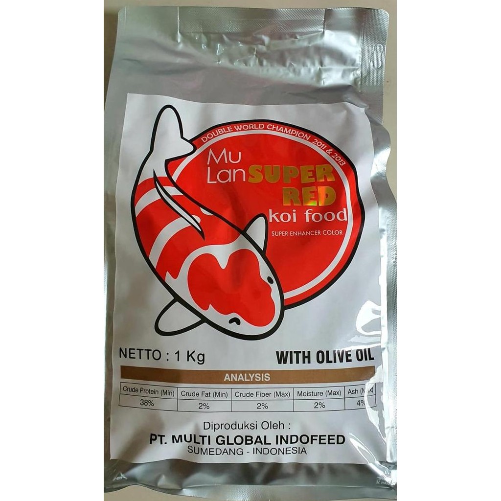 Mulan Koi Food Super Red Super Enhancer Color 1kg Floating[FOOD GRADE]