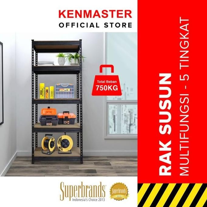Baru KENMASTER RAK 5 SUSUN SERBAGUNA BESI Multipurpose Penyimpanan Dapur