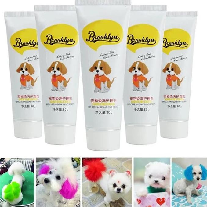 Cat Bulu Anjing Kucing Pewarna Bulu Anjing Kucing Semir Bulu 80gr