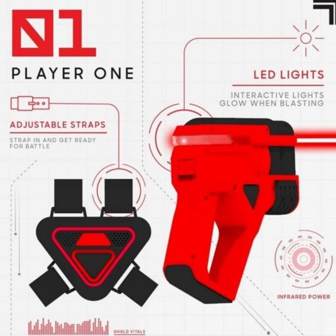 Diskon Sharper Image Laser Tag 2 Player Laser Tag Gun Blaster & Vest Armor