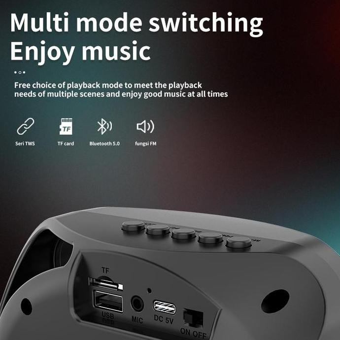 Maiket Speaker Mini Bluetooth Karaoke 2 Mic Super Bass Portable Wireless Advance Mp3 Player Music Bo